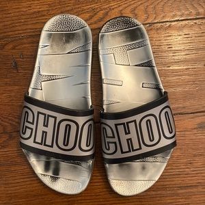 Jimmy CHOO logo Rey/F slide size 34